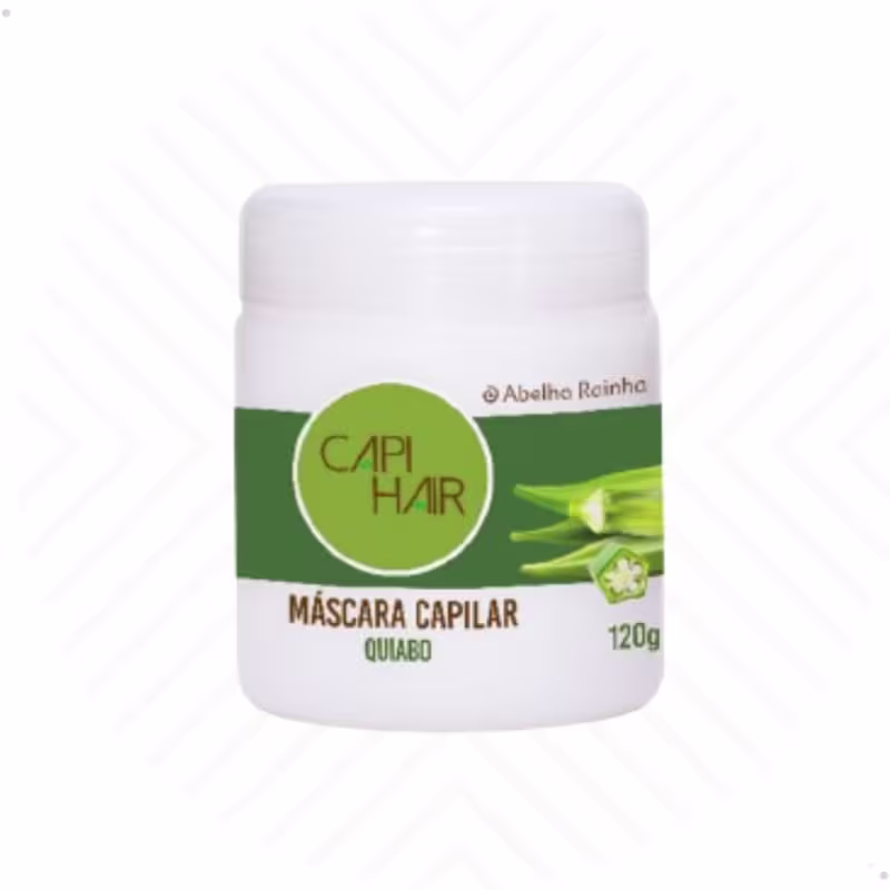 Máscara Capilar Abelha Rainha Capi Hair Quiabo, 120g.