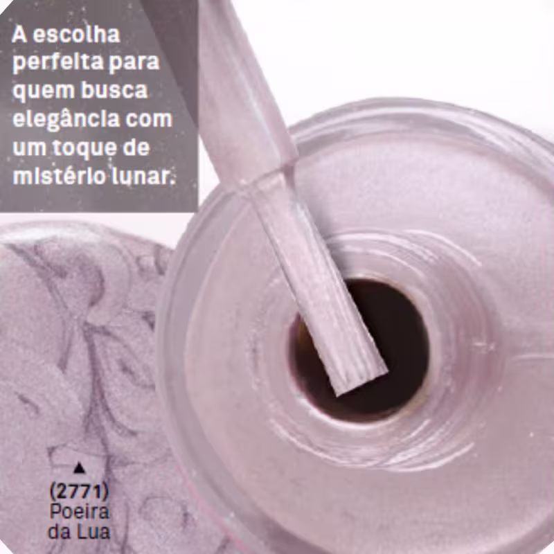 Esmalte Em Gel Metalizado Poeira da Lua Não Precisa Cabine Seca Rápido Hipoalergênico Viva Unhas ODORATA REF 2771