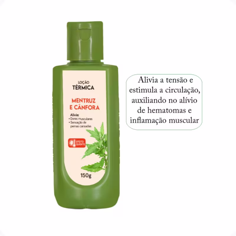 Loção Corporal Térmica Abelha Rainha Mentruz e Cânfora, 150g.