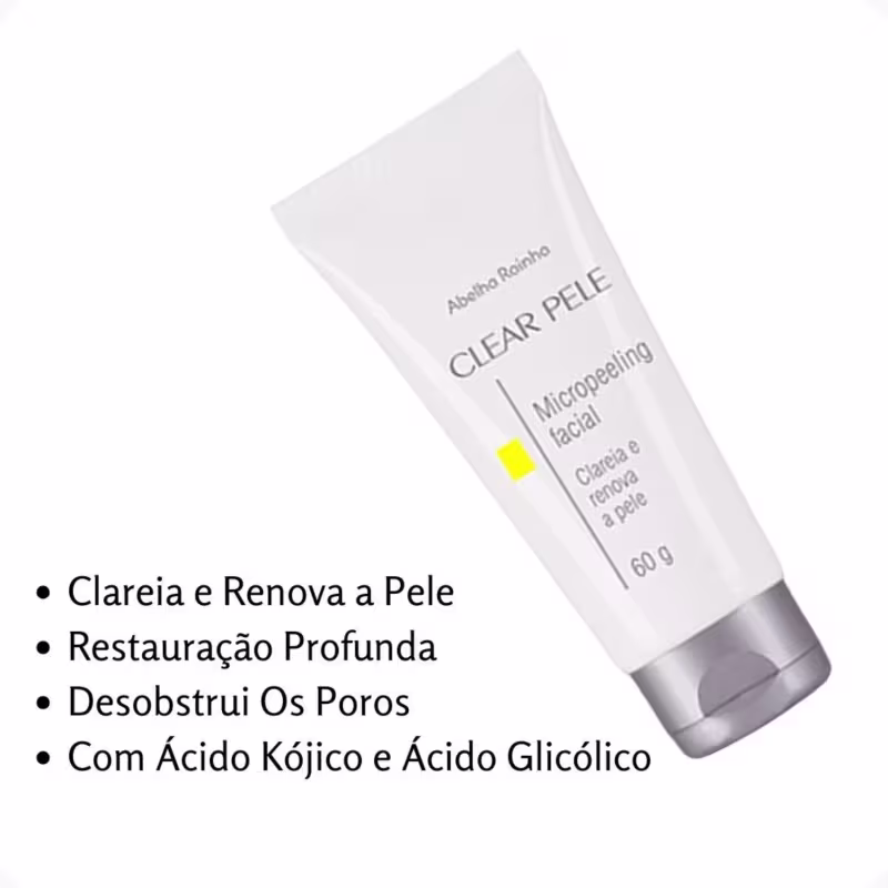 Creme Esfoliante Facial Abelha Rainha Clear Pele Micropeeling, 60g.