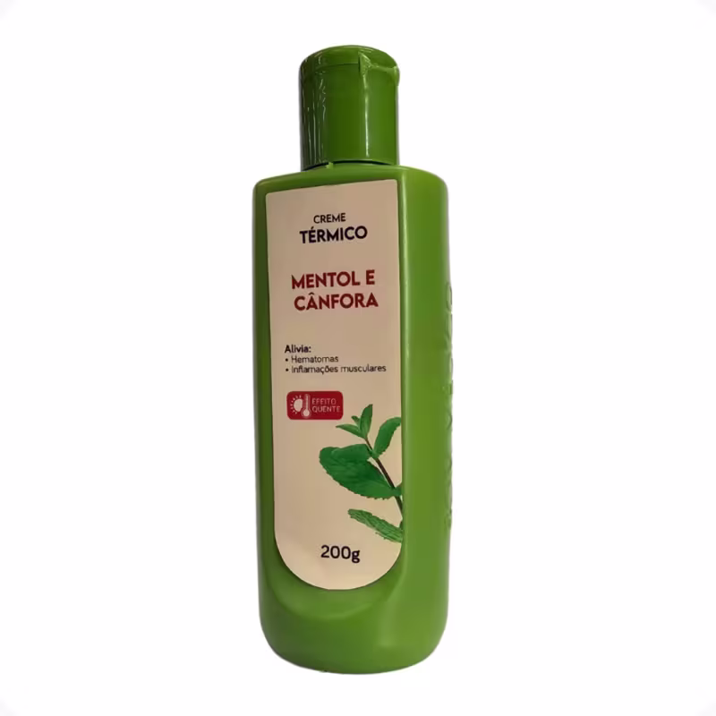 Creme Corporal Térmico Abelha Rainha Mentol e Cânfora, 200g.