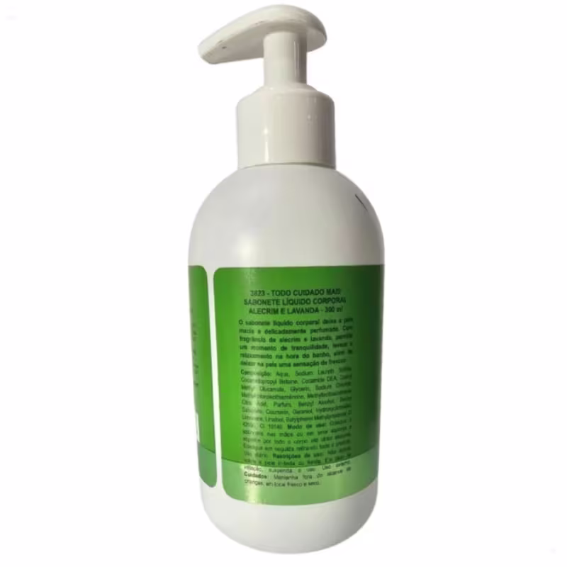 Sabonete Líquido Corporal Alecrim e Lavanda 300ml Todo Cuidado+ Abelha Rainha REF 3823