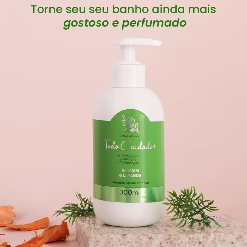 Sabonete Líquido Corporal Alecrim e Lavanda 300ml Todo Cuidado+ Abelha Rainha REF 3823