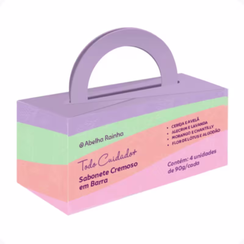 Kit Abelha Rainha Todo Cuidado+ Sabonete em Barra, 4x90g.
