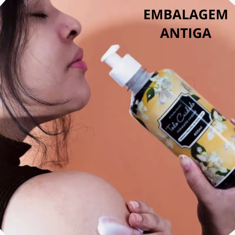 Loção Hidratante Corporal Abelha Rainha Todo Cuidado+ Jasmim & Baunilha, 400g.