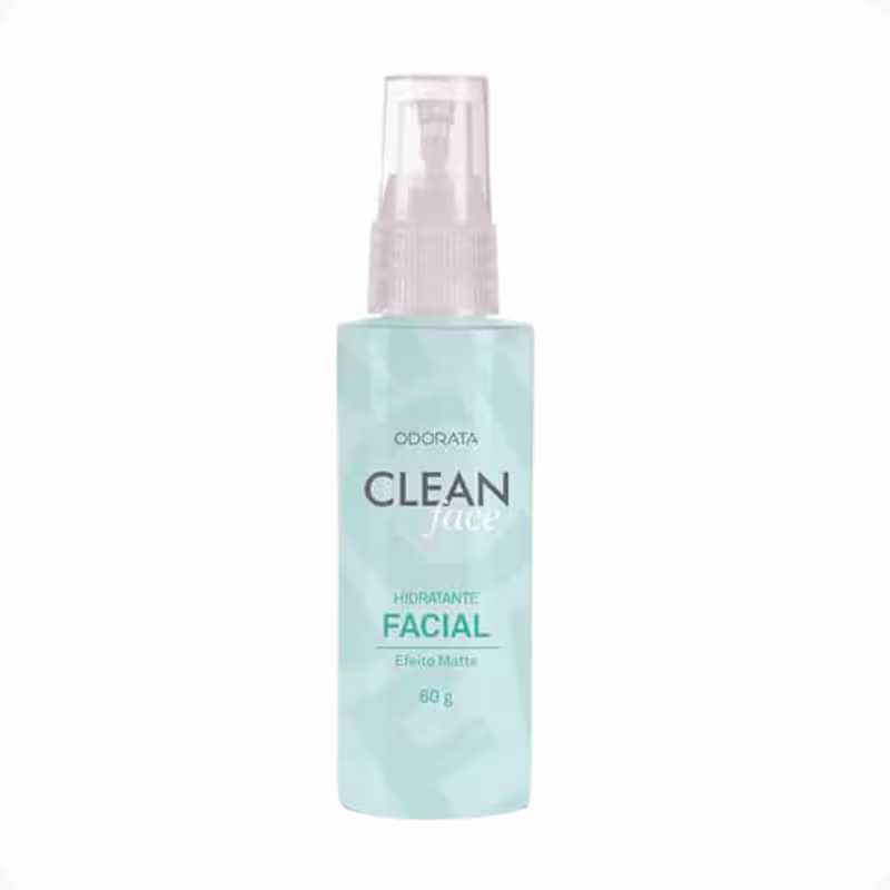Hidratante Facial Efeito Matte Hidrata Ressecamento Oleosidade Toque Aveludado Clean Face 60g Odorata REF 4483