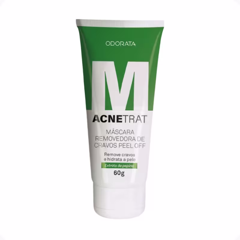 Máscara Facial Removedora de Cravos Peel Off Antiacne Com Pepino AcneTrat 60g Odorata REF 4627