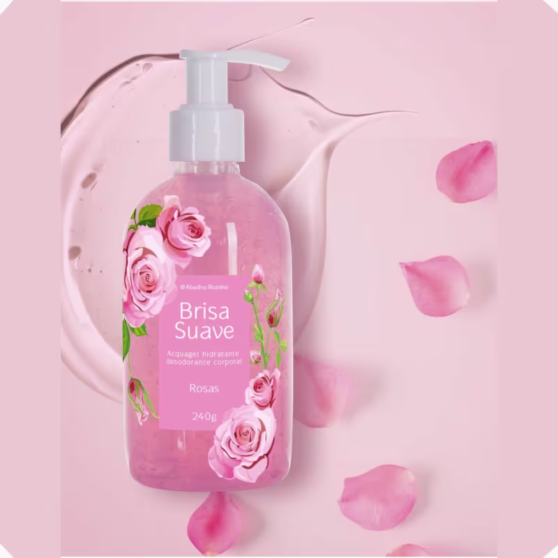 Loção Hidratante Corporal Abelha Rainha Acquagel Brisa Suave Rosas, 240g.