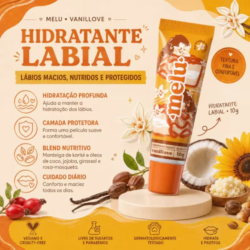 Hidratante Labial Vanillove - Melu