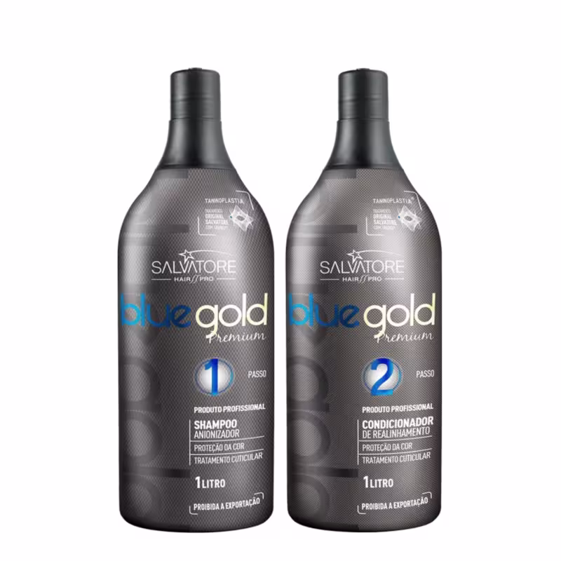 Salvatore  Anti-Residuos Blue Gold Premium  Condicionador 1L - Passo 2