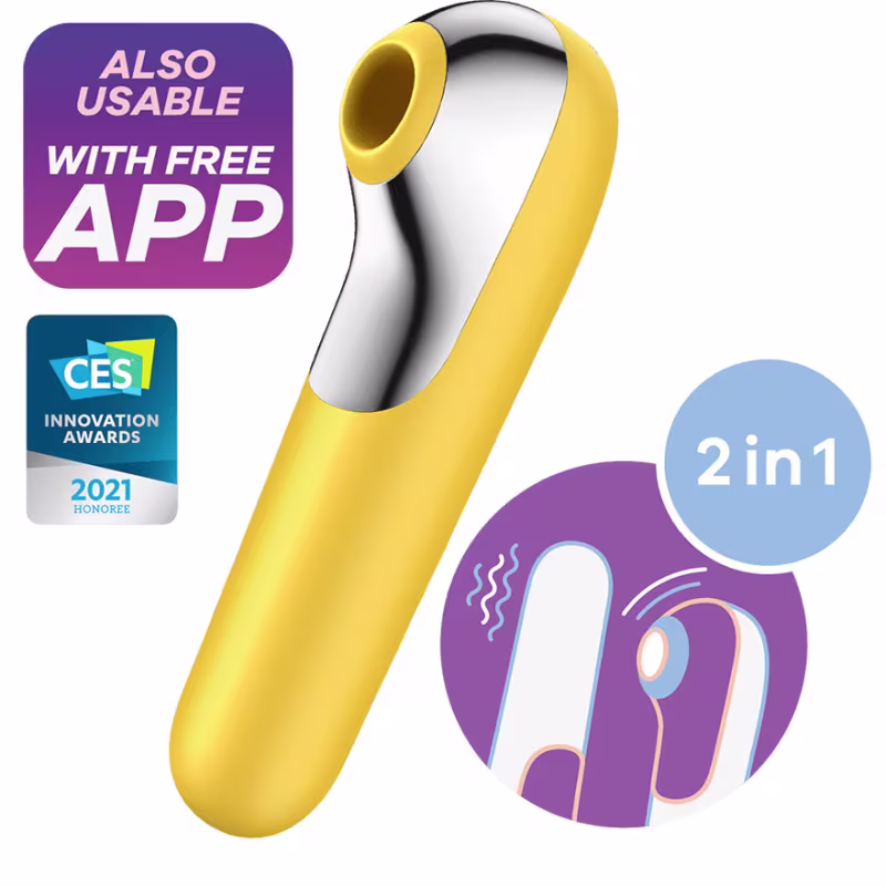 Satisfyer Dual Love Amarelo pode ser controlado via APP