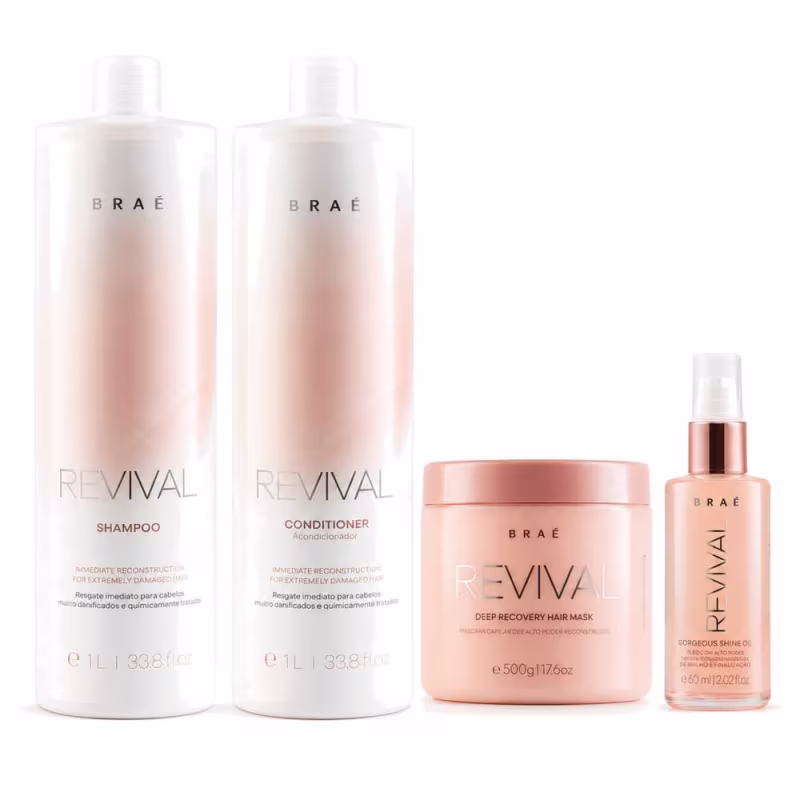 Kit Revival Shampoo e Condicionador 1L + Mascara 500g + Oleo Revival Reconstrução Profunda 60ml