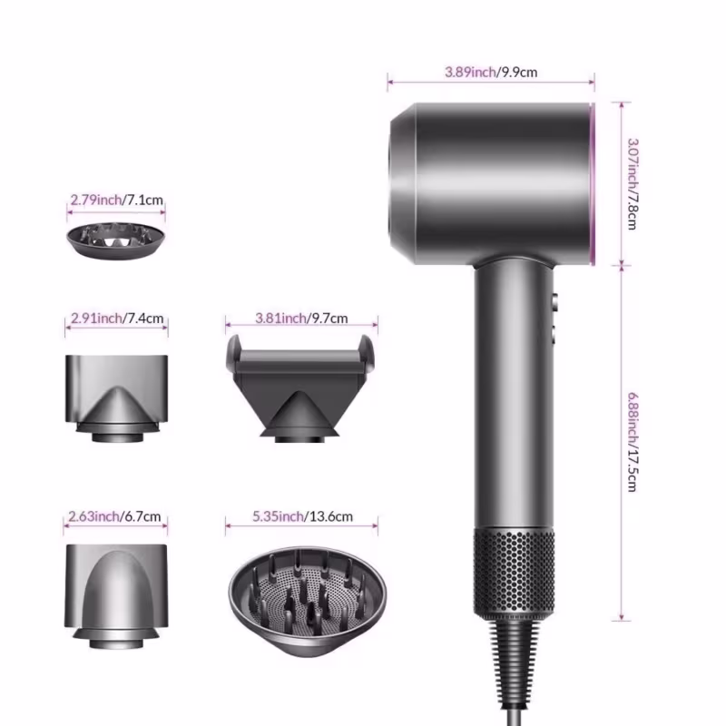 Secador de Cabelo Iônico Secagem Rápida Ar Quente/Frio 110V