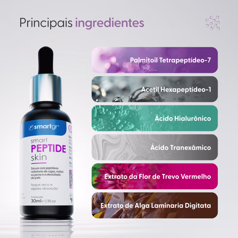 Sérum Peptide Skin Peptídeos Anti‑idade – 30 ml | Smart GR