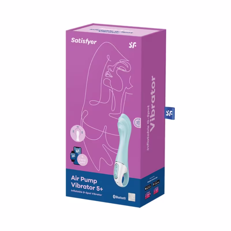 Vibrador de ponto G Satisfyer Air Pump Vibrator 5+ Azul