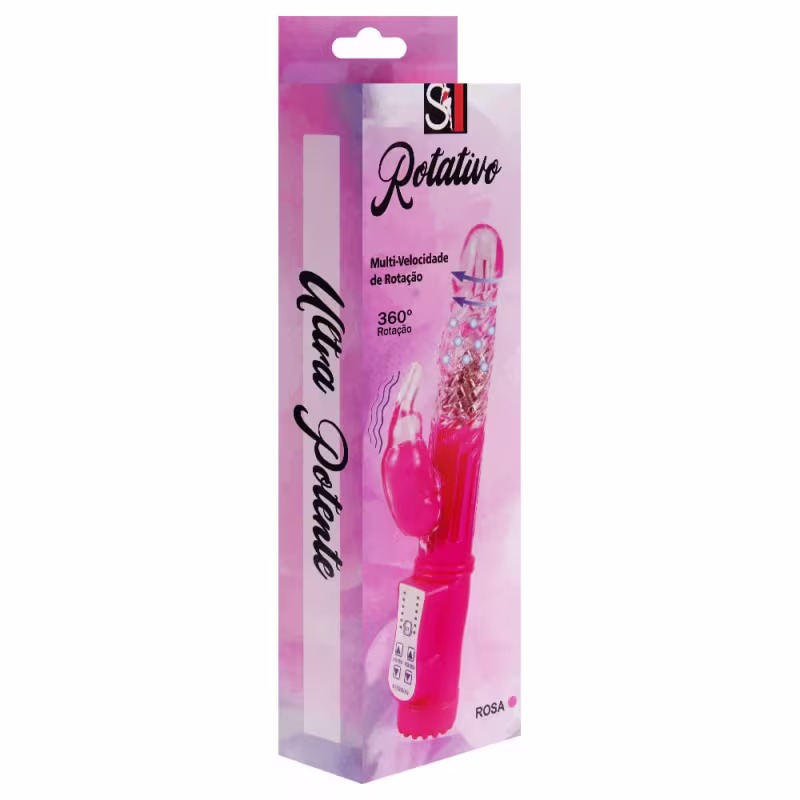 Vibrador Jack Rabbit Rotativo com 8 Funções de Rotação e 36 de Vibração - Rosa