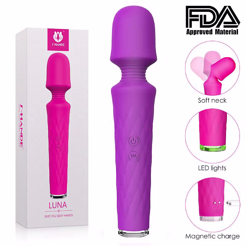 Varinha Massageadora Recarregável Lilás- Luna - S-Hande