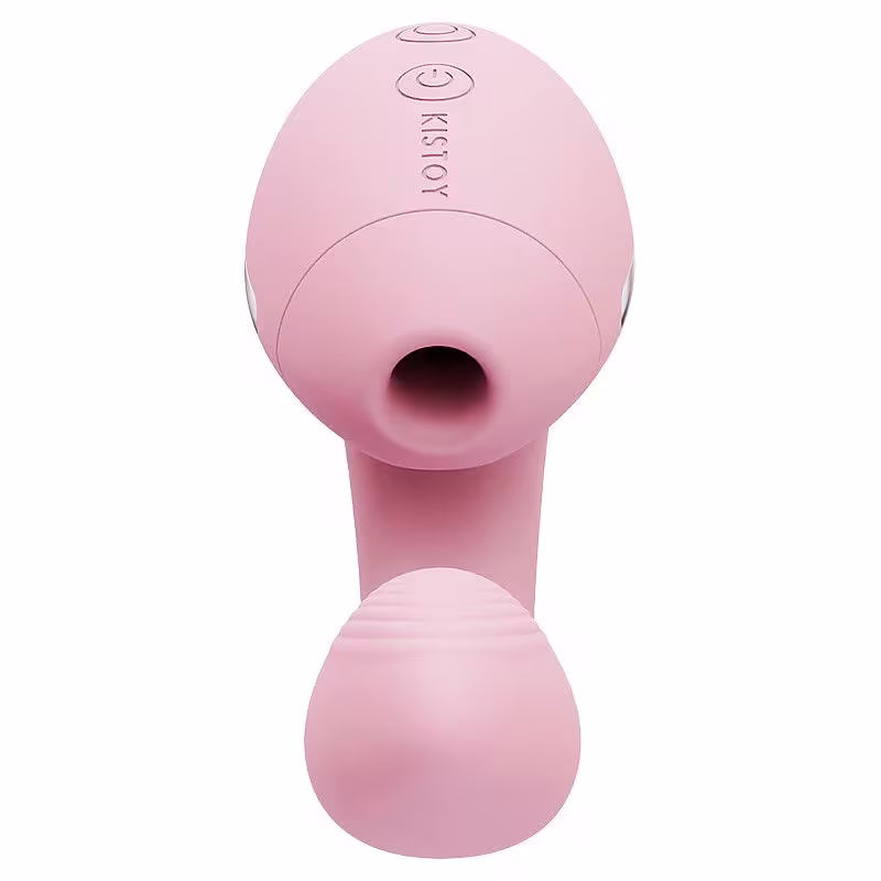 Kistoy tina mini - Vibrador estimulador de ponto g e clítoris com 10 modos de vibração e tecnologia de sucção - Rosa