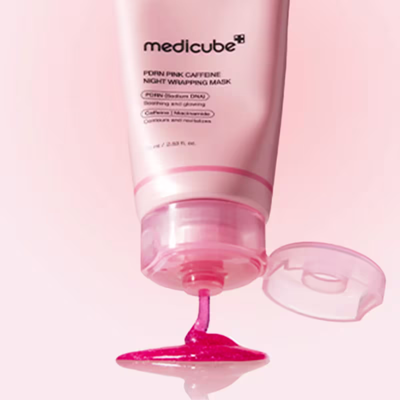 Mascara Facial Noturna PDRN Pink Caffeine Night Wrapping Mask Medicube