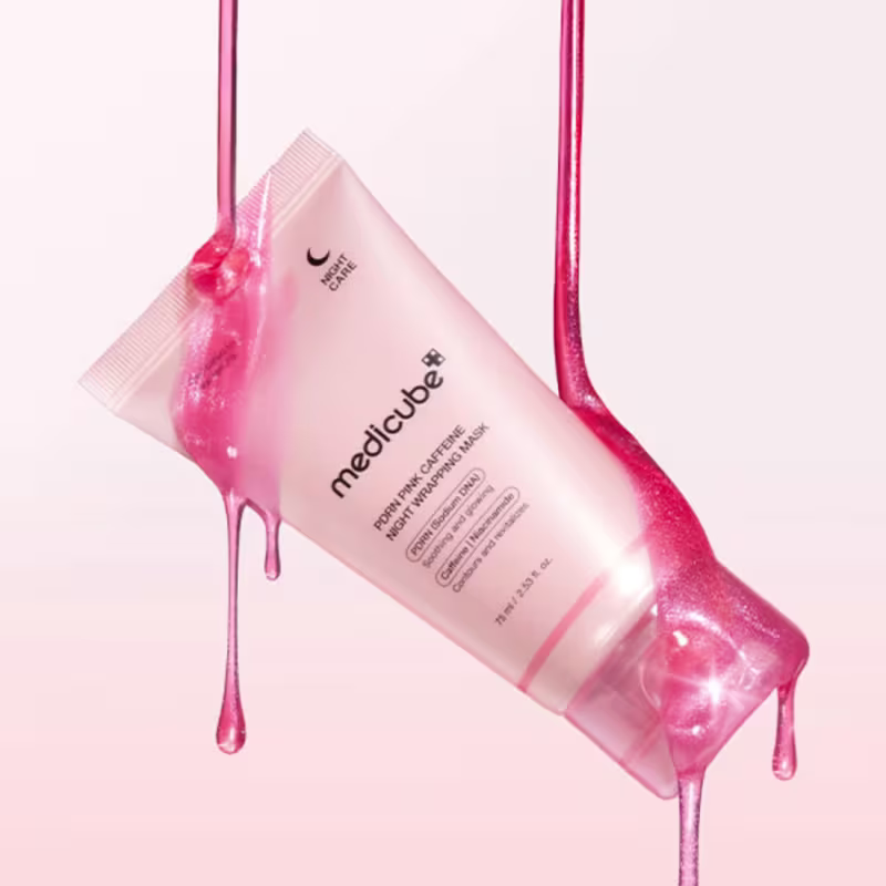 Mascara Facial Noturna PDRN Pink Caffeine Night Wrapping Mask Medicube