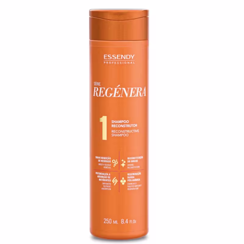 Kit Shampoo, Máscara e Condicionador Recosntrução 250ML Regenera Essendy