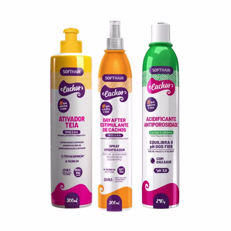 Kit Cacho Definido Day After + Ativador Teia + Acidificante