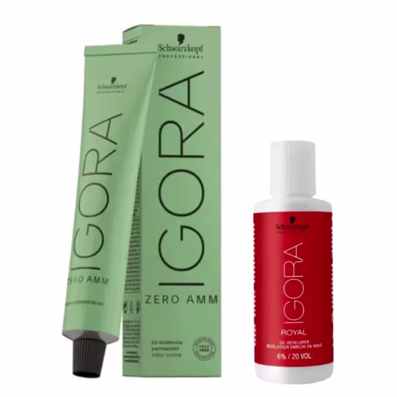 Kit Schwarzkopf Professional Igora Zero Amm 6-46 + Ox 20 Vol 60ml