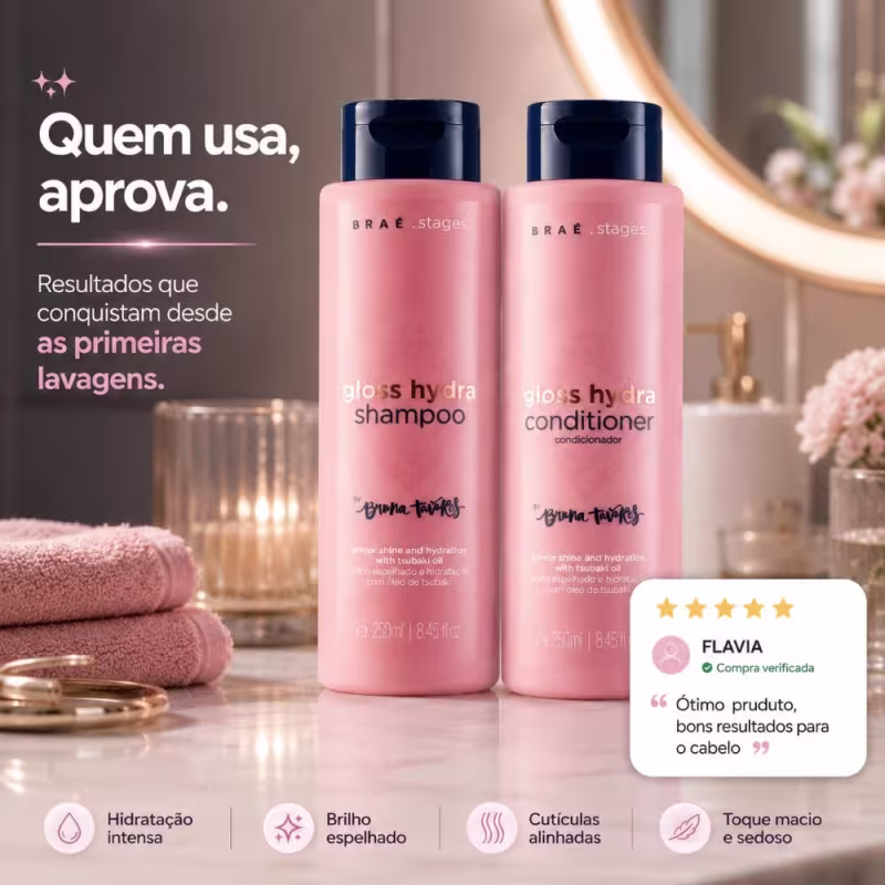 KIT Shampoo + Condicionador Braé Stages by Bruna Tavares