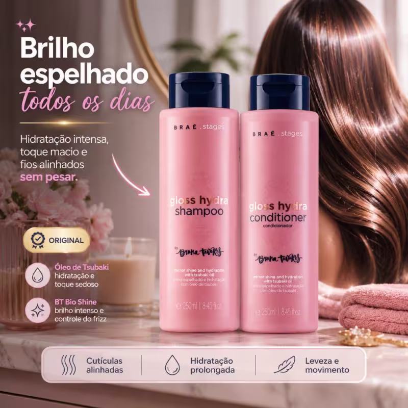 KIT Shampoo + Condicionador Braé Stages by Bruna Tavares
