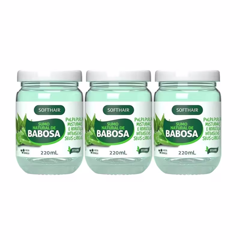3 Tratamento De Aloe Vera Babosa Onde Comprar Sumo P/ Cabelo