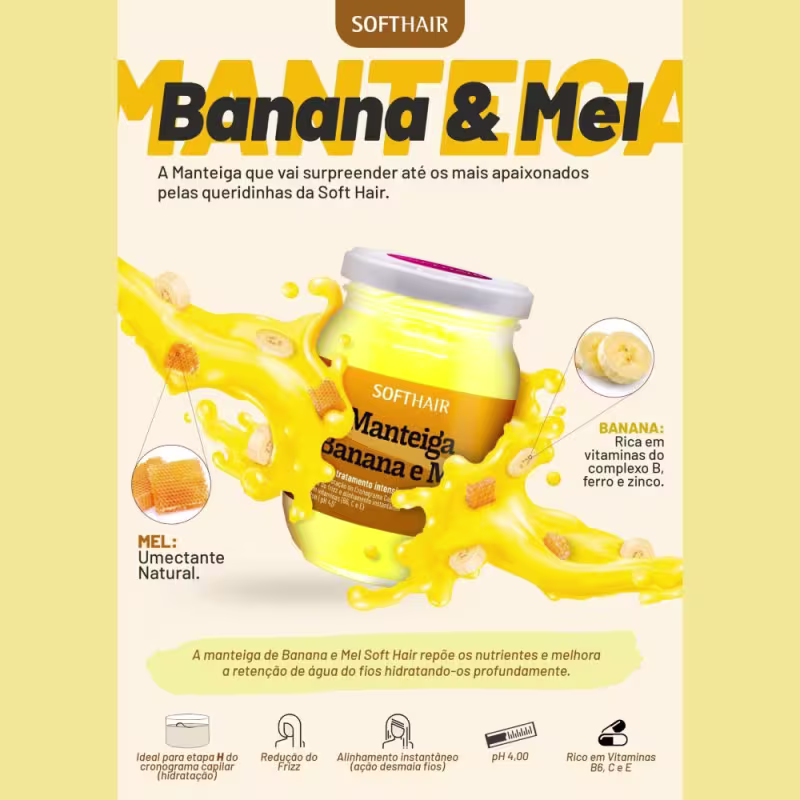Babosa Para Cabelo Sumo Natural E Manteiga De Banana E Mel
