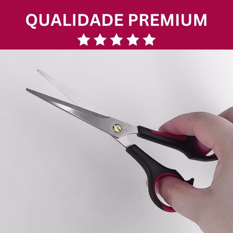 Kit NYBC Beauty Tesoura para Cabelo Fio Laser 6 1/2", 8 Unidades.