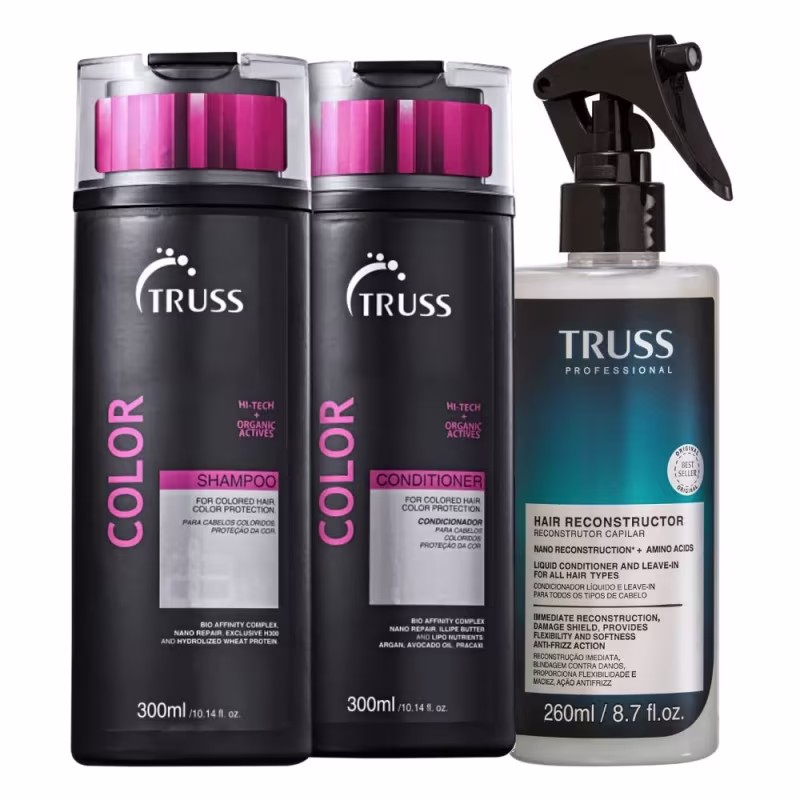 Kit Truss  Color - Shampoo 300ml + Condicionador 300ml + Uso  Obrigatório Spray 260ml