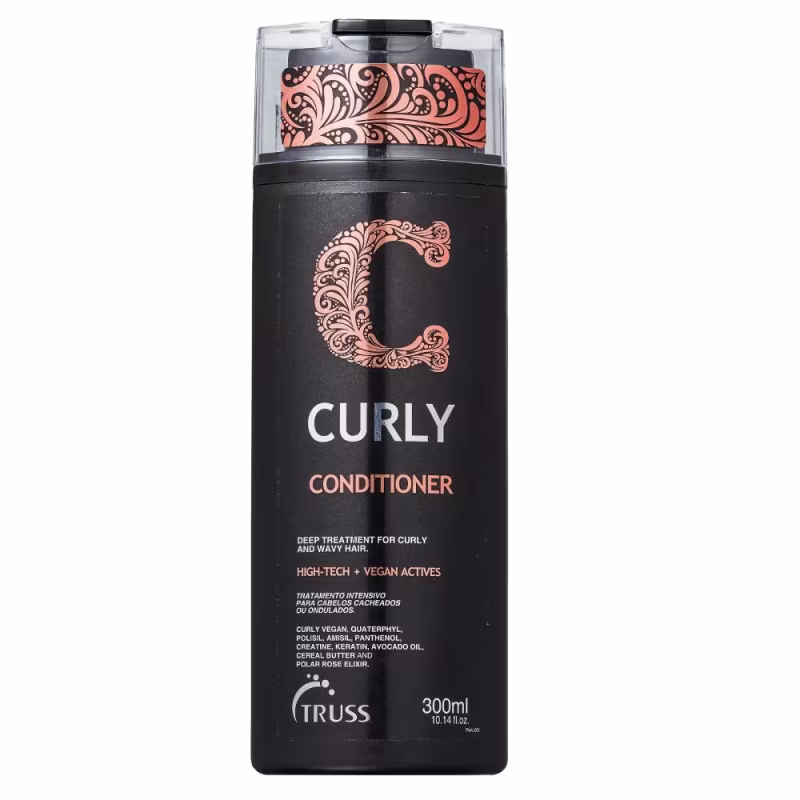 Kit Truss Curly - Shampoo 300ml + Condicionador 300ml +  Uso Obrigatório 260ml + Hair Protector 250ml