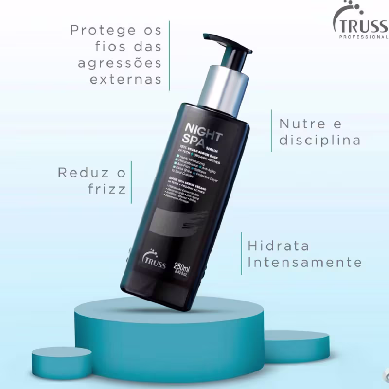 Kit Truss Equilibrium Scalp - Shampoo 1L + Condicionador 1L + Night SPA 250ml