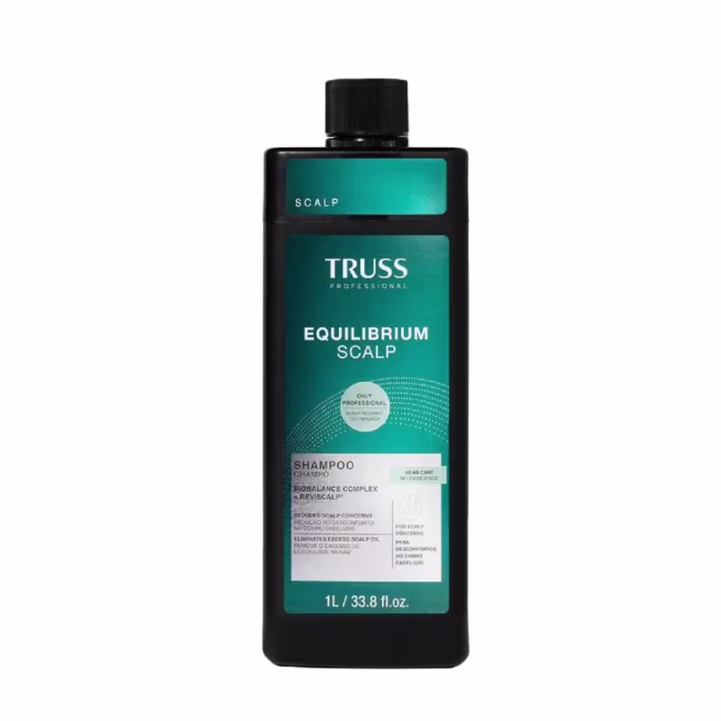 Kit Truss Equilibrium Scalp - Shampoo 1L + Condicionador 1L + Máscara 150g + Uso Obrigatório Óleo 60ml
