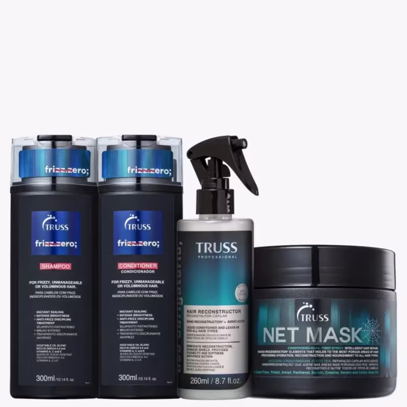 Truss Kit Frizz Zero + Uso Obrigatório + Net Mask