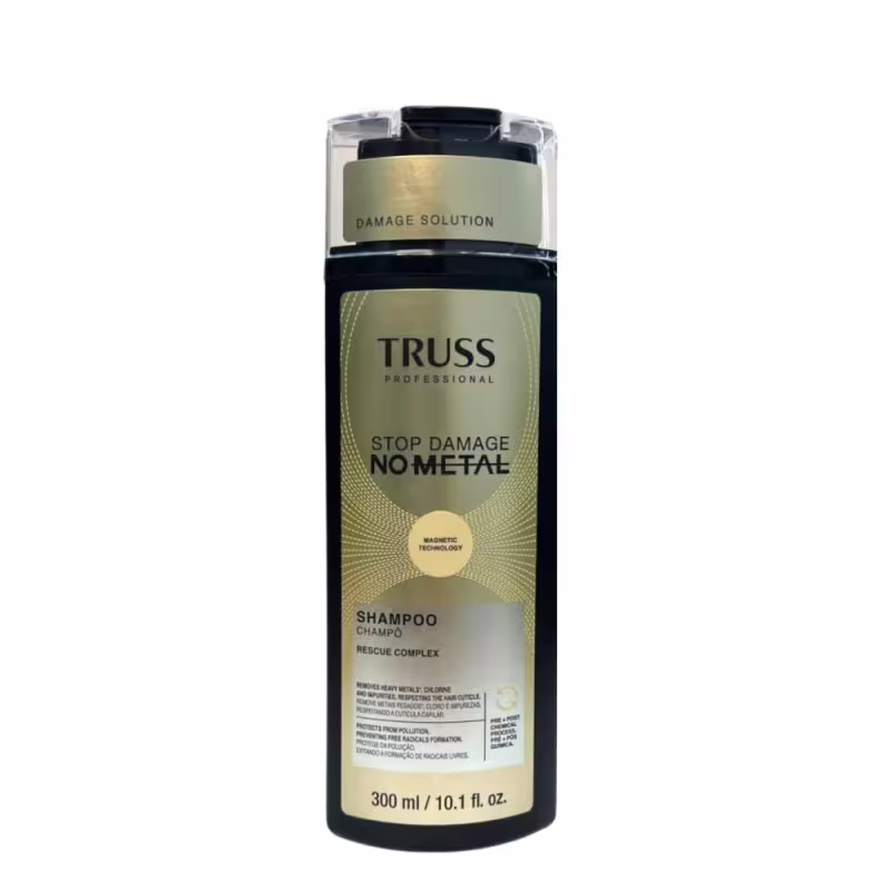 Kit Truss Stop Damage No Metal - Shampoo 300ml + Máscara 180g + Uso Obrigatório 260ml + Protector 250ml