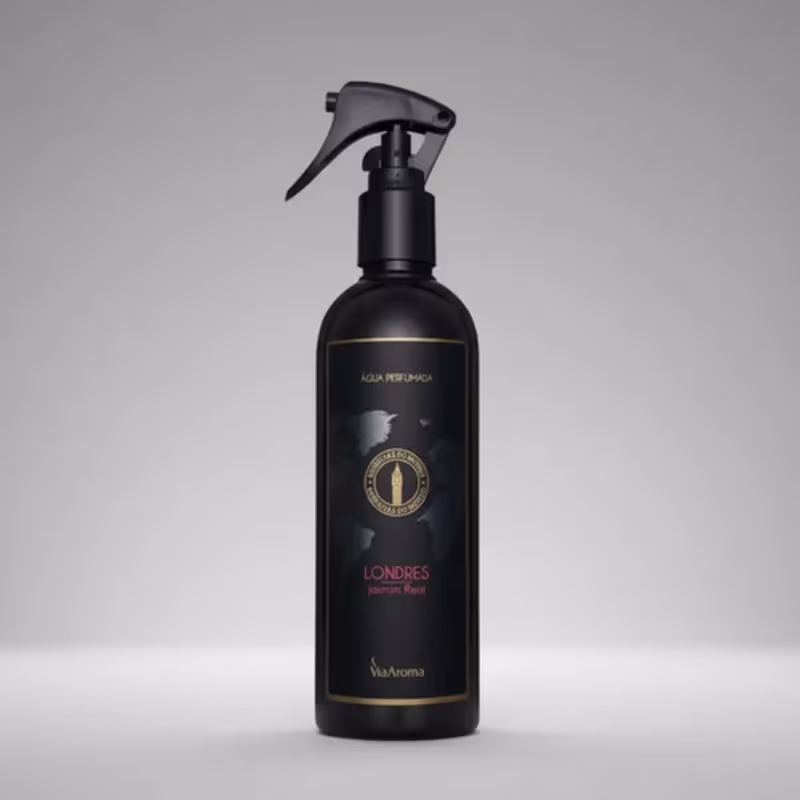 Água Perfumada Londres Jasmim Real Linha Mundo Via Aroma - 365ml