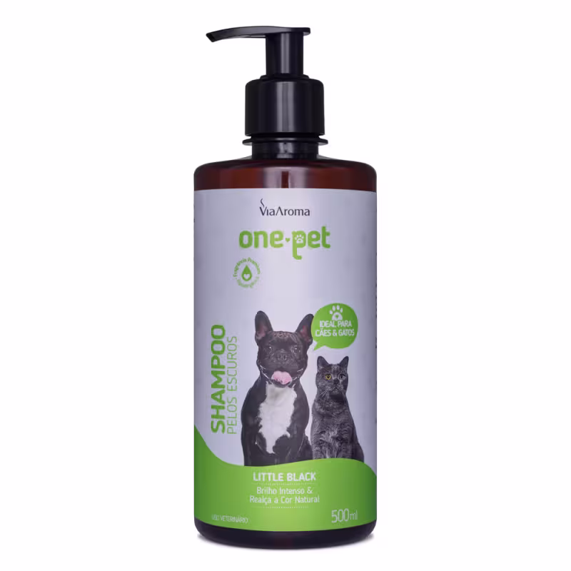 Shampoo Via Aroma One Pet Para Cães - 500ml Pelos Escuros