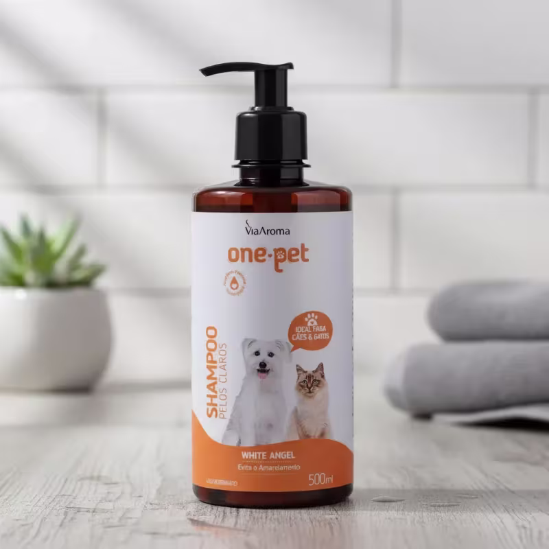 Shampoo Via Aroma One Pet para Cães 500 ml Pelos Claros