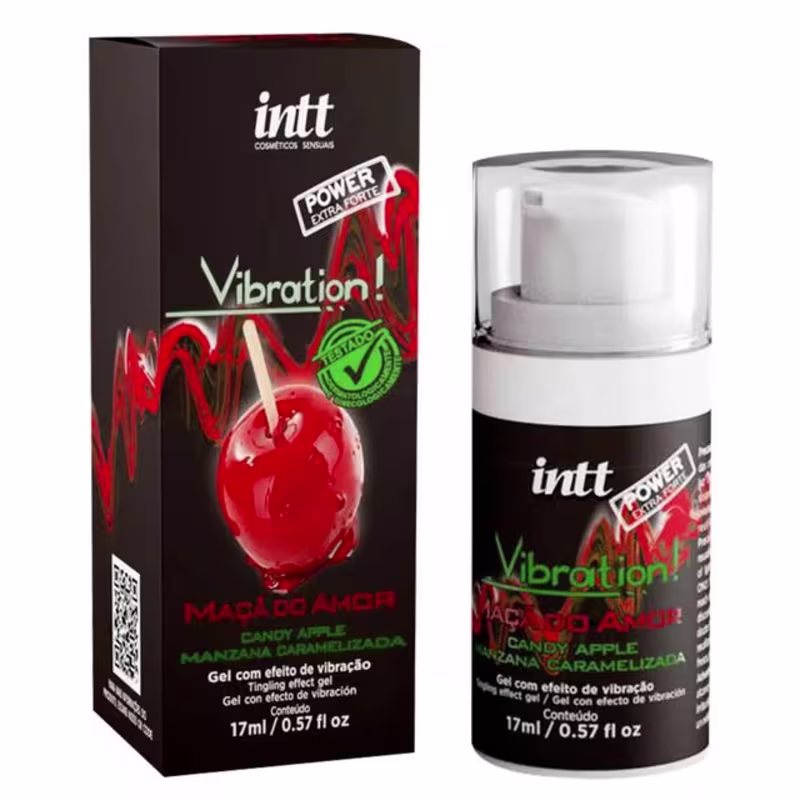 Vibration Power Extra Forte Maçã Do Amor Intt Gel Lubrificante 17ml - 2 un