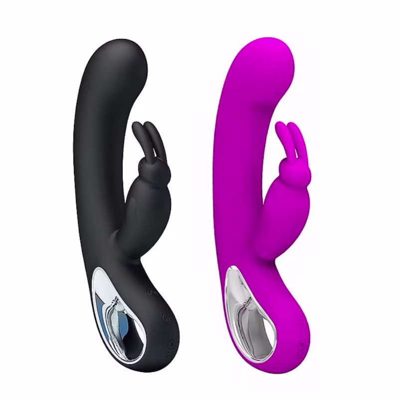 Pretty Love WEBB Vibrador Estimulador Clitoriano Rabbit e Ponto G Recarregável 12 Vibrações Preto