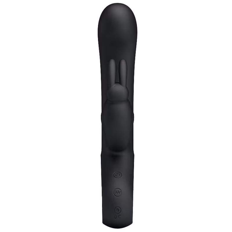 Pretty Love WEBB Vibrador Estimulador Clitoriano Rabbit e Ponto G Recarregável 12 Vibrações Preto