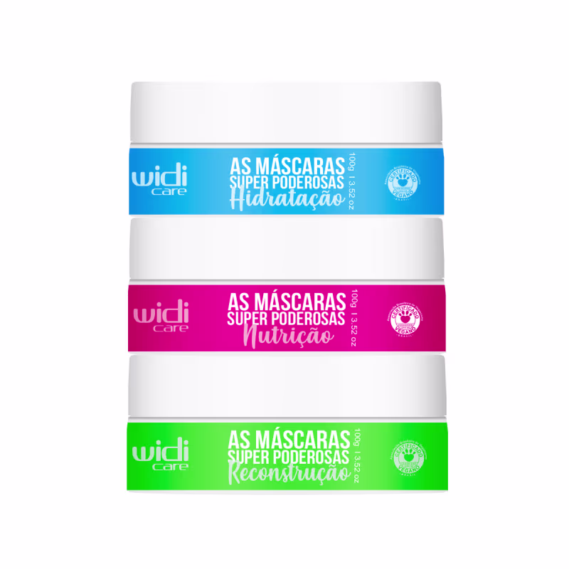 Kit Widi Care As Máscaras Super Poderosas Trio, 3 produtos.