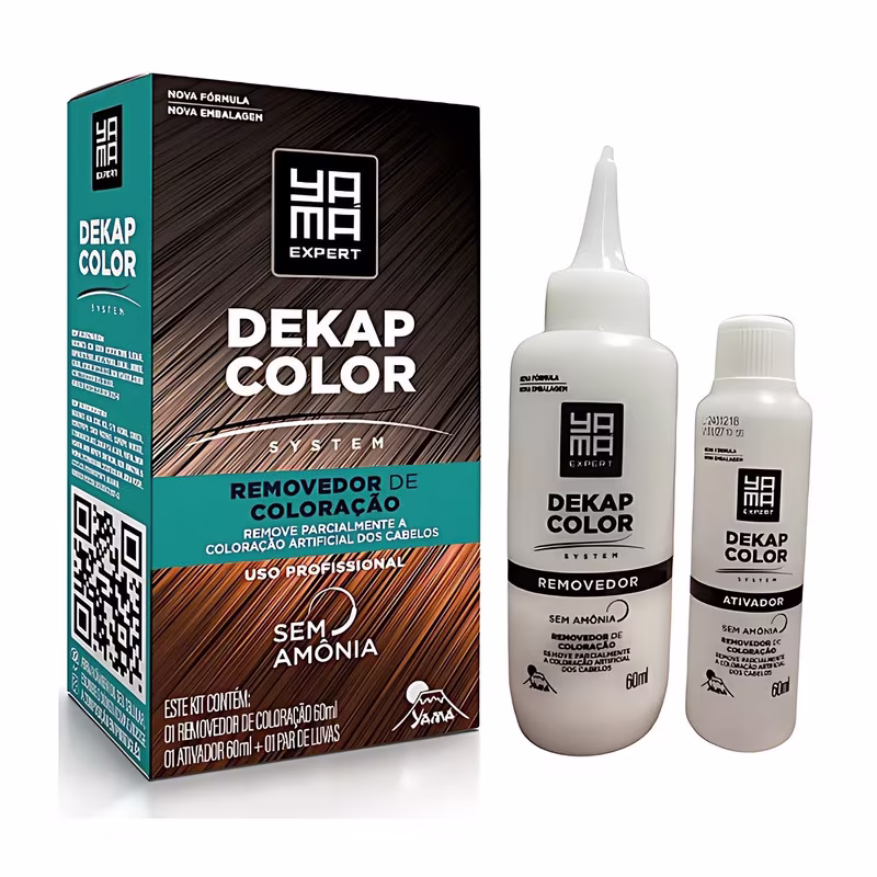 Kit 4 DekapColor Yama Removedor De Coloração Capilar Cabelo Profissional Sem Amonia 120m