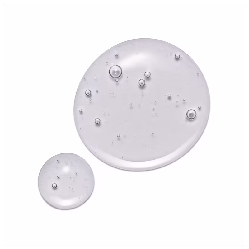 Shampoo da linha Blond Revolution da marca TRUSS. Imagem de uma gota do produto.