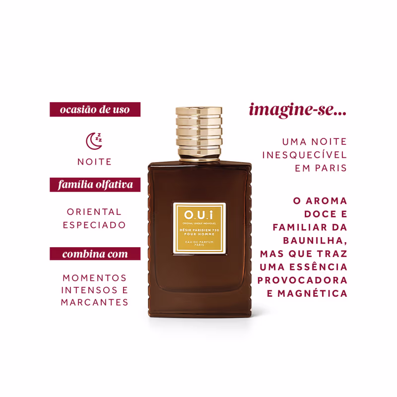 O.U.i Désir Parisien 750 Eau de Parfum Masculino 75ml