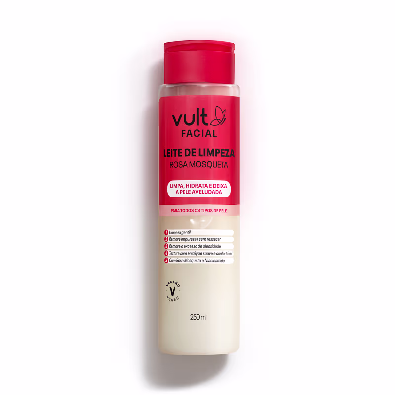 Leite de Limpeza Facial Vult Rosa Mosqueta 250ml