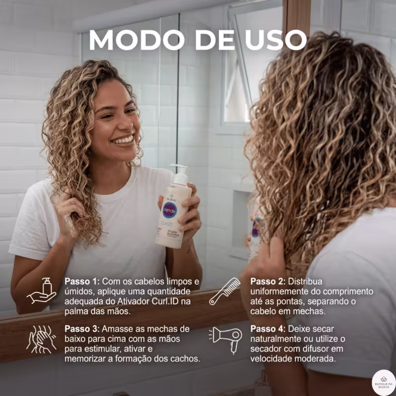 Ativador de Cachos Head.ID Trends Curl.ID 250ml - Cabelos Cacheados Ressecados e Com Frizz